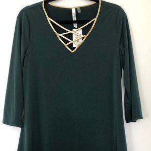 NY Collection Gold detail Top Sz M